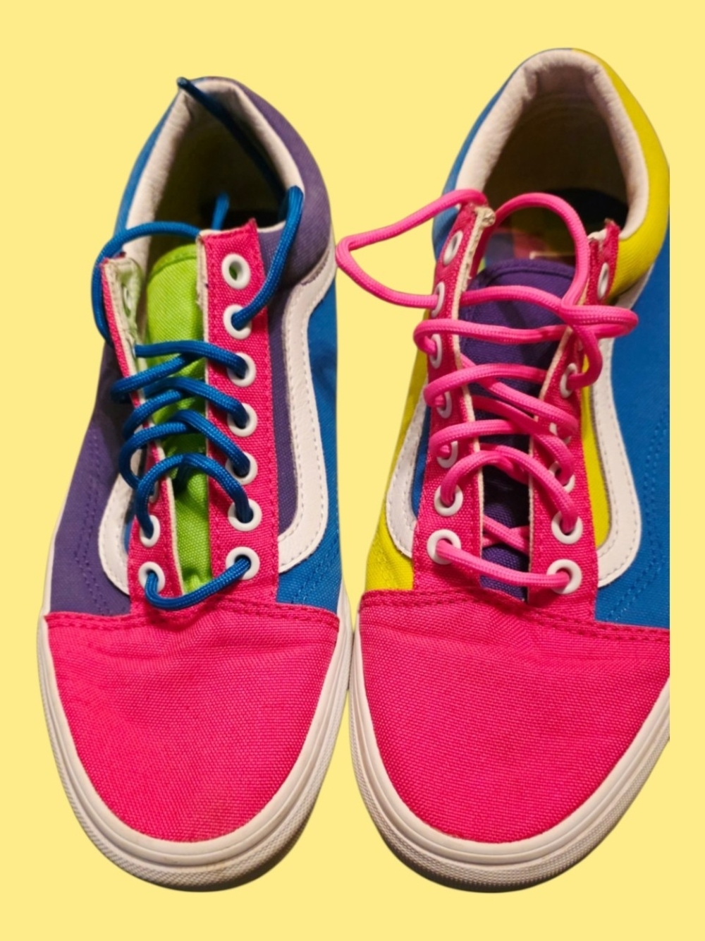 Kids Colorblock Canvas Sneakers - Bright Pink Multi